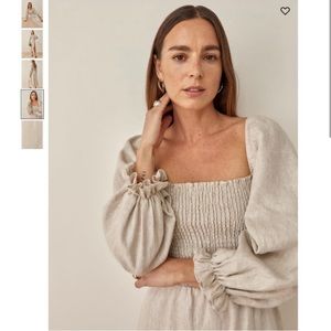 Reformation {Gitane Linen Dress in Oatmeal}